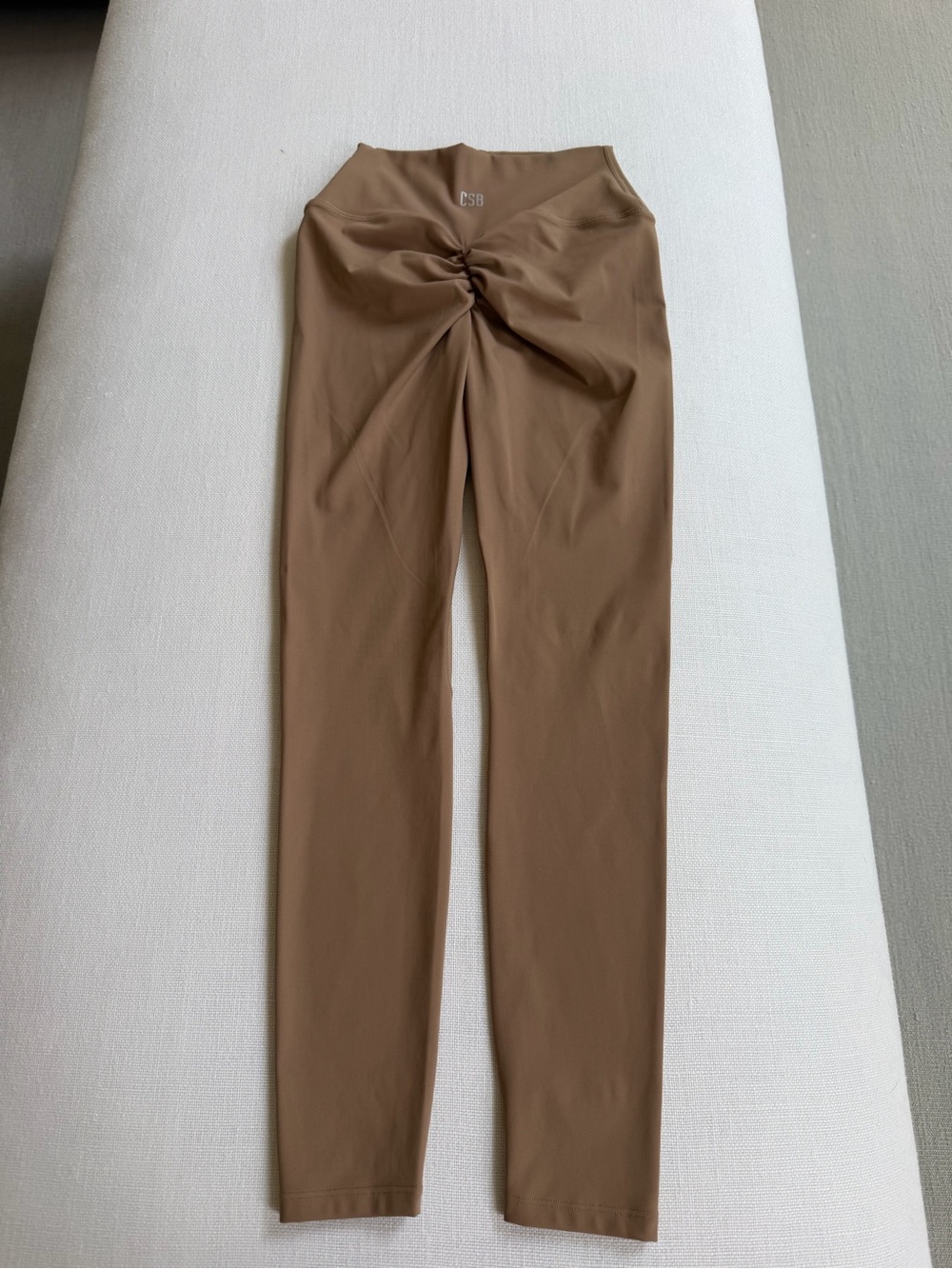 CSB Brown High-Waist Twist Front Leggings